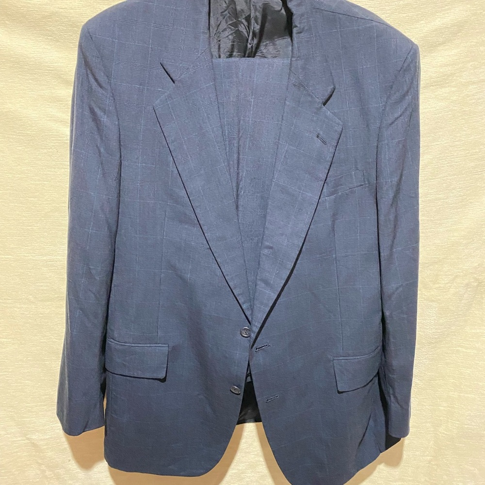 Jos. A. Bank Navy Checkered Blazer